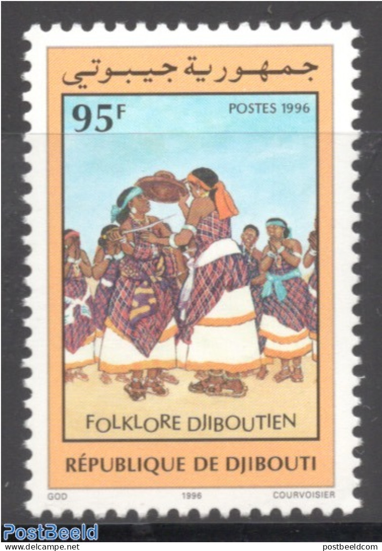 Djibouti 1996 Folklore 1v, Mint NH, Performance Art - Various - Dance & Ballet - Folklore - Dans