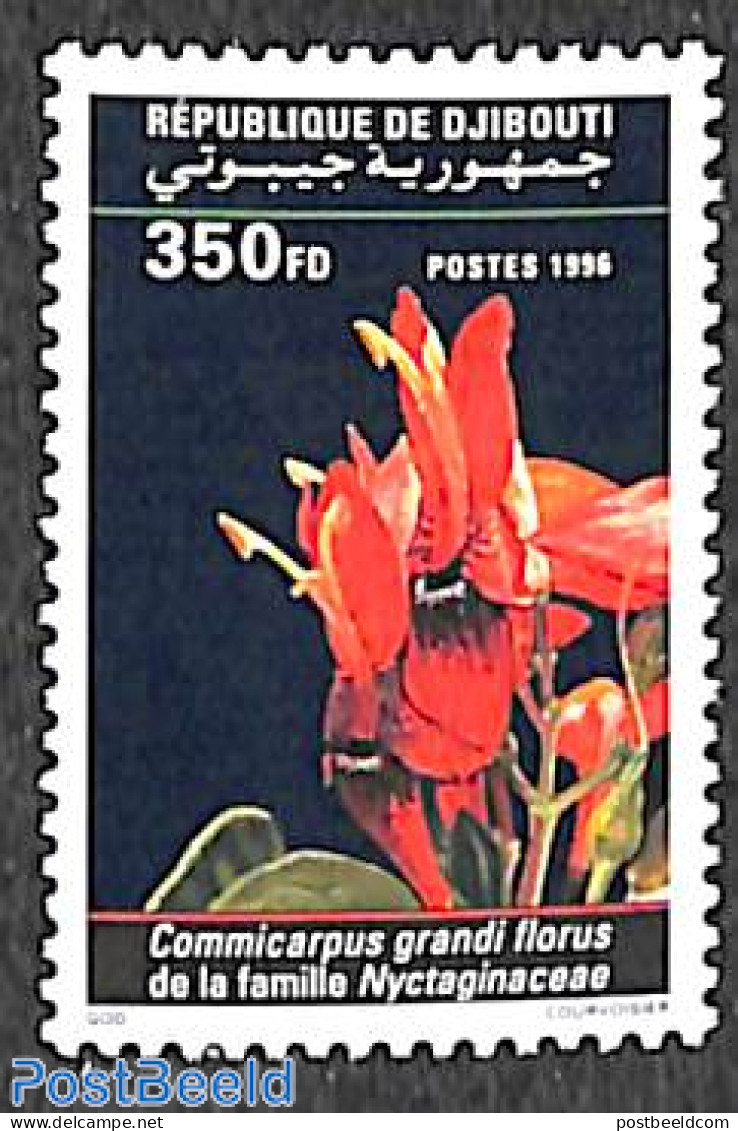 Djibouti 1996 Flowers 1v, Mint NH, Nature - Flowers & Plants - Dschibuti (1977-...)