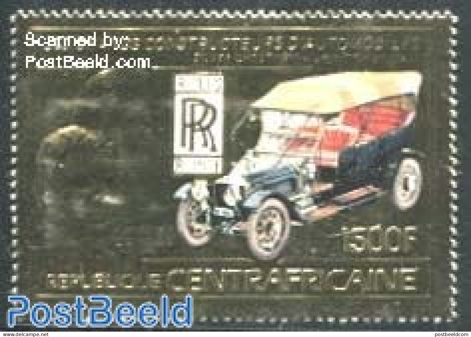 Central Africa 1983 Automobiles 1v, Gold, Mint NH, Transport - Automobiles - Cars