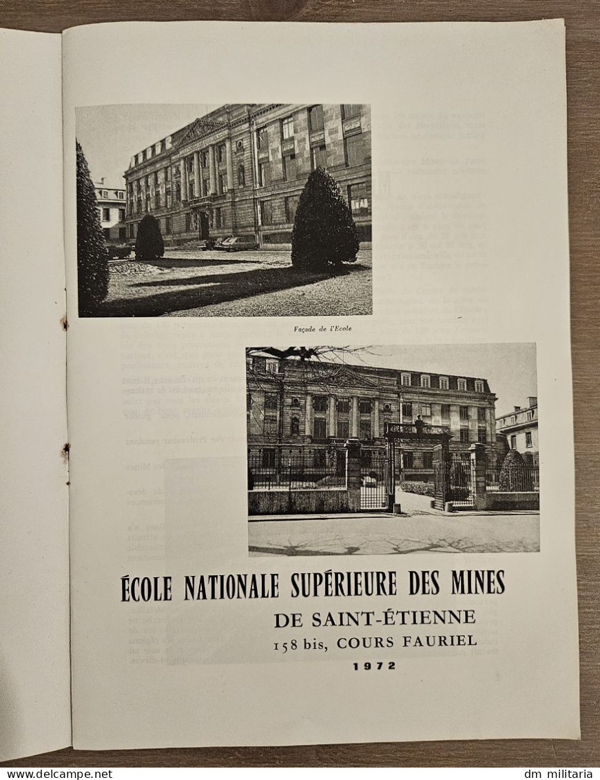 BROCHURE 1972 : ÉCOLE NATIONALE SUPÉRIEURE DES MINES DE SAINT-ÉTIENNE - 42 LOIRE - Ohne Zuordnung