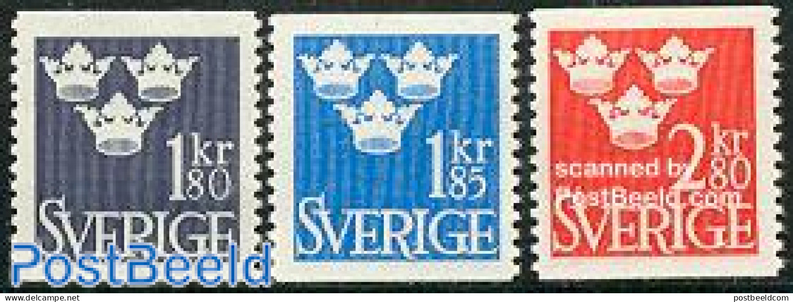 Sweden 1967 Definitives 3v, Mint NH - Neufs