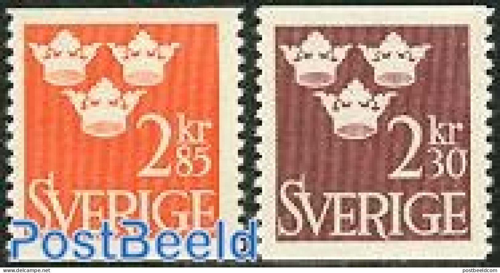 Sweden 1965 Definitives 2v, Mint NH - Ongebruikt