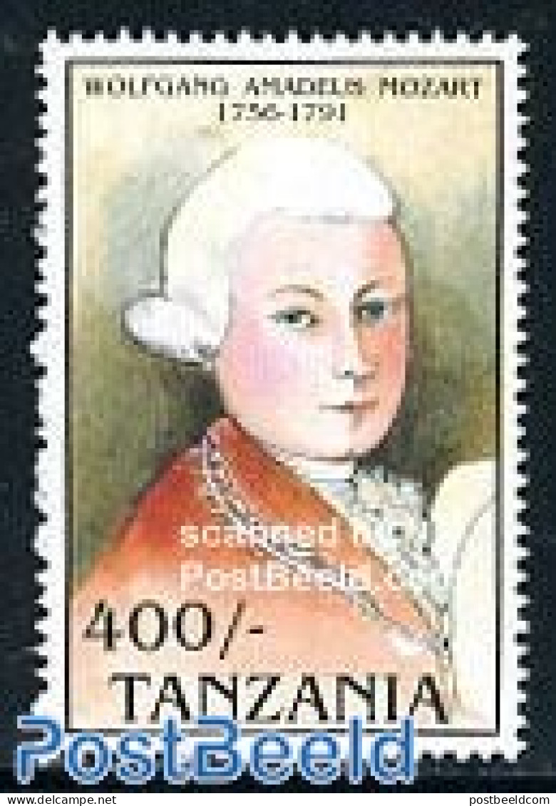 Tanzania 1992 Mozart 1v, Mint NH, Performance Art - Amadeus Mozart - Music - Music