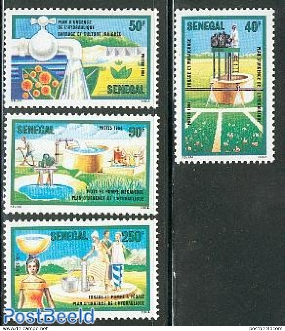 Senegal 1985 Water 4v, Mint NH, Nature - Water, Dams & Falls - Senegal (1960-...)