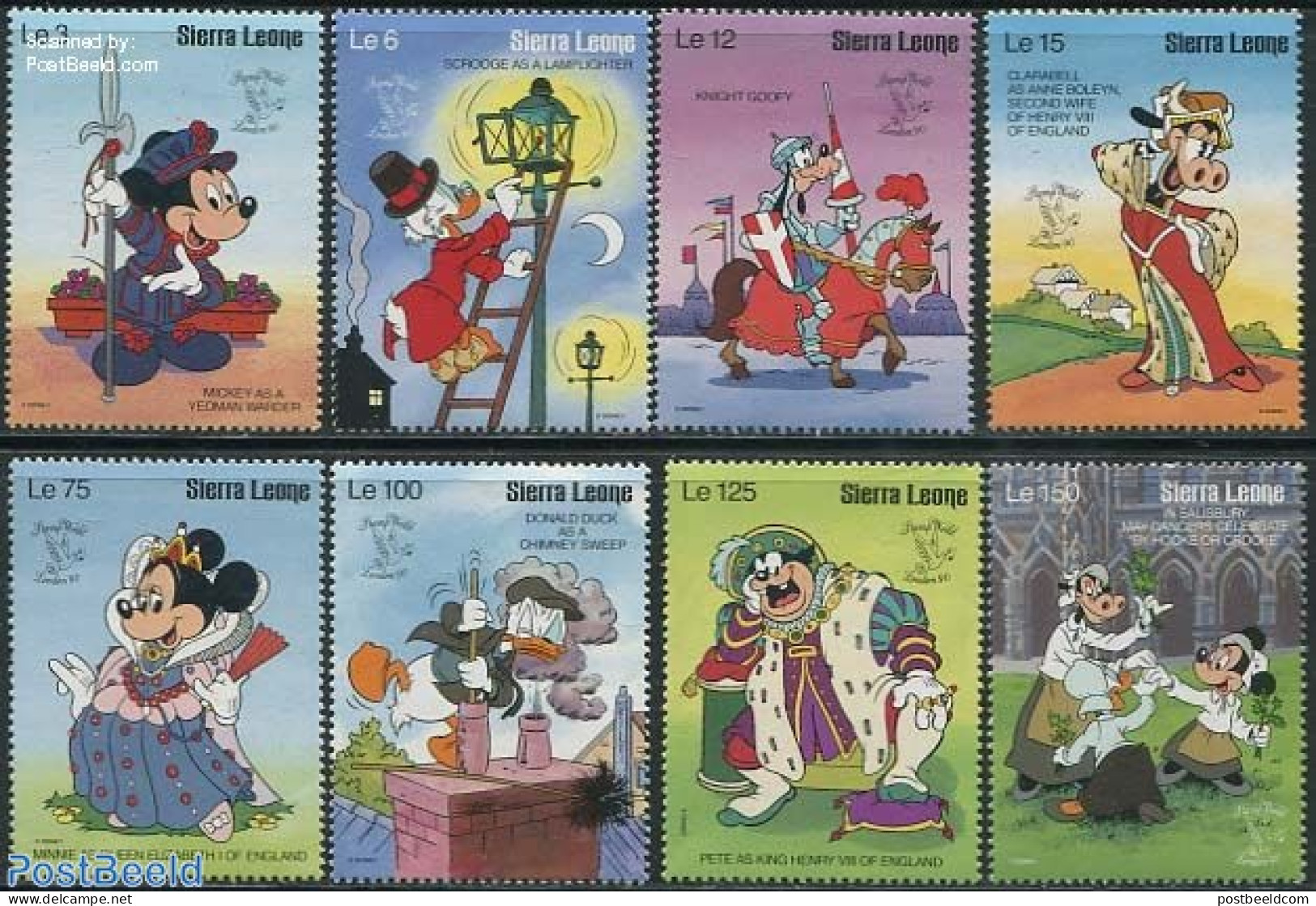Sierra Leone 1990 Stamp World, Disney 8v, Mint NH, Philately - Art - Disney - Disney
