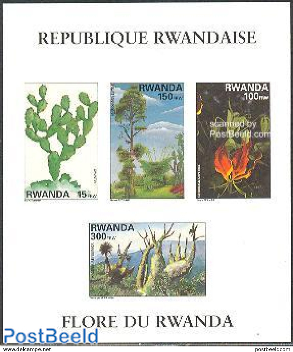 Rwanda 1995 Flora S/s Imperforated, Mint NH, Nature - Cacti - Flowers & Plants - Cactus