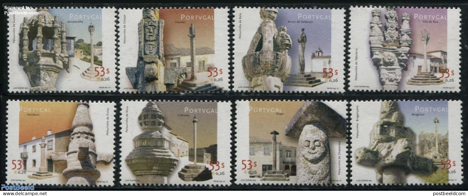 Portugal 2001 Sculptures 8v, Mint NH, History - History - Art - Sculpture - Unused Stamps