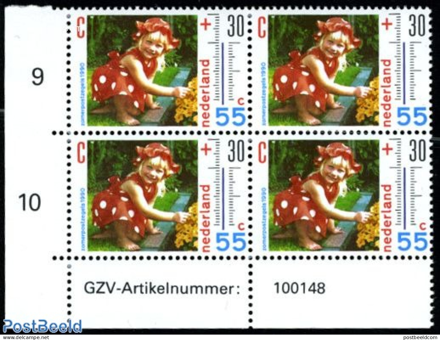 Netherlands 1990 Misprint, Missing C In Stamp Right Above, Mint NH, Science - Various - Meteorology - Errors, Misprint.. - Unused Stamps