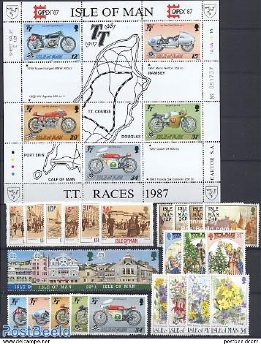 Isle Of Man 1987 Yearset 1987 (26v+1s/s), Mint NH, Various - Yearsets (by Country) - Unclassified