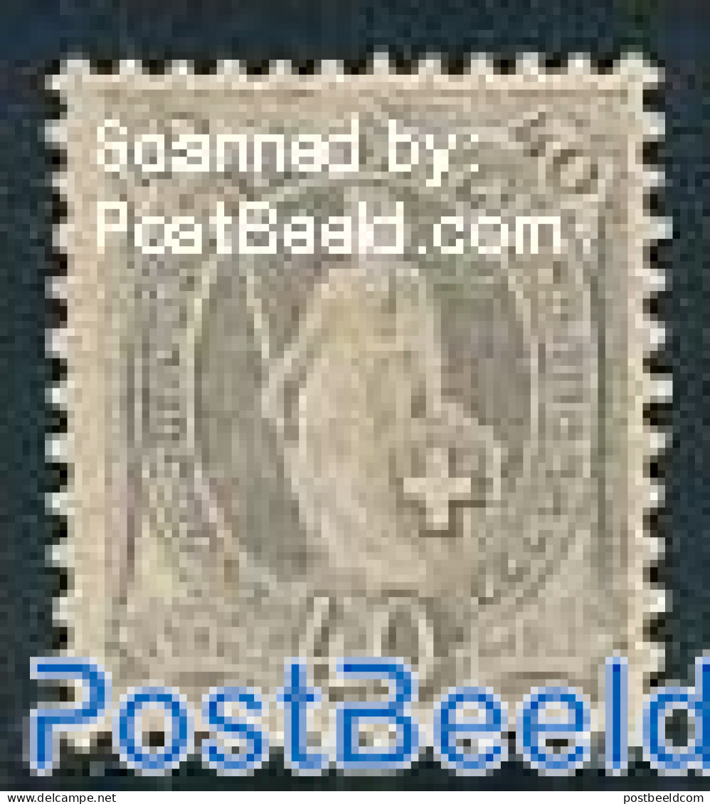 Switzerland 1882 40c, Perf. 11.5:11, Stamp Out Of Set, Unused (hinged) - Ongebruikt