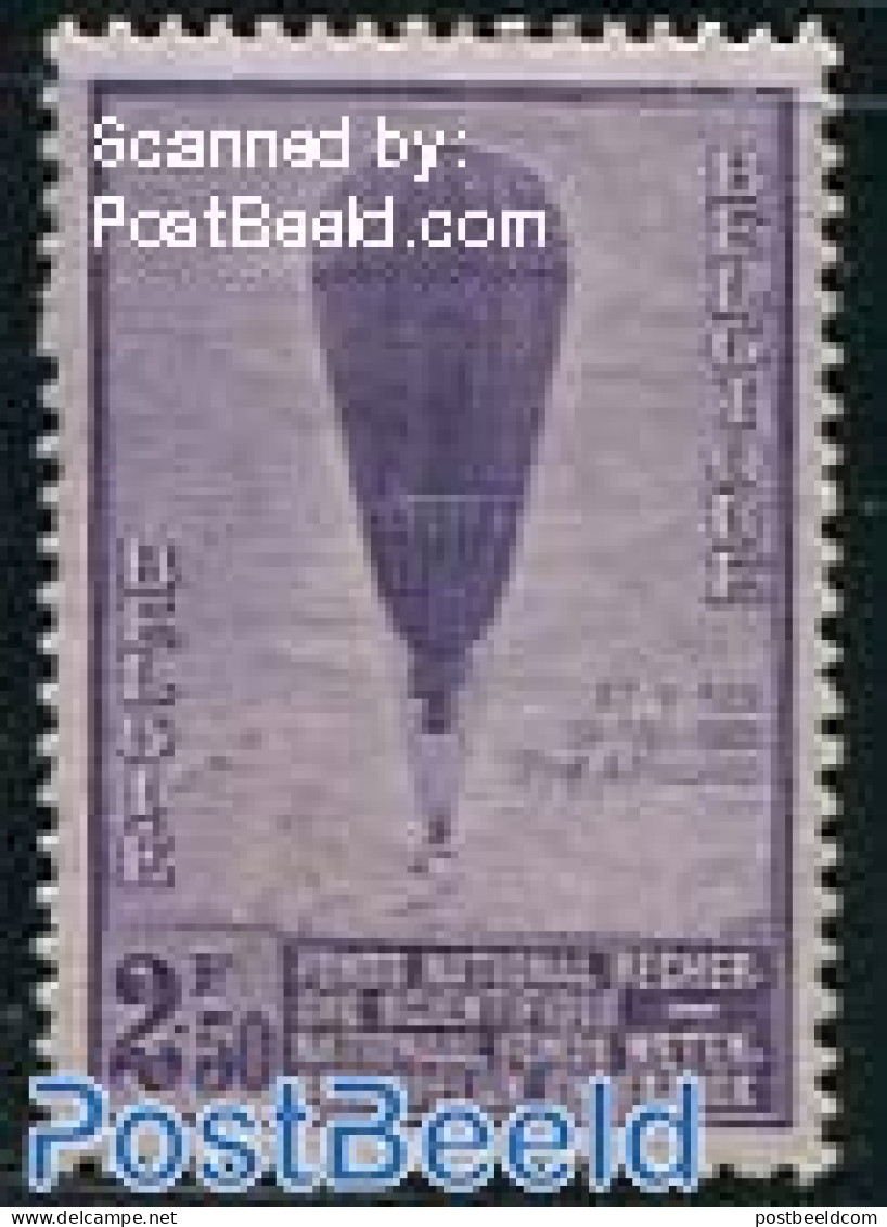 Belgium 1932 2.50Fr, Stamp Out Of Set, Unused (hinged), Transport - Balloons - Ongebruikt