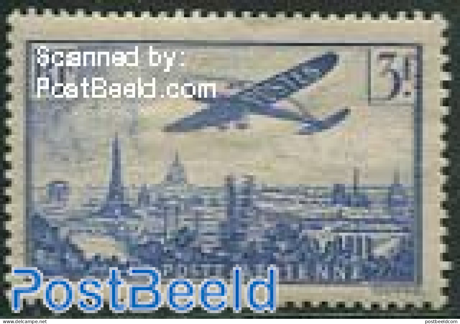 France 1936 3F, Stamp Out Of Set, Unused (hinged), Transport - Aircraft & Aviation - Unused Stamps