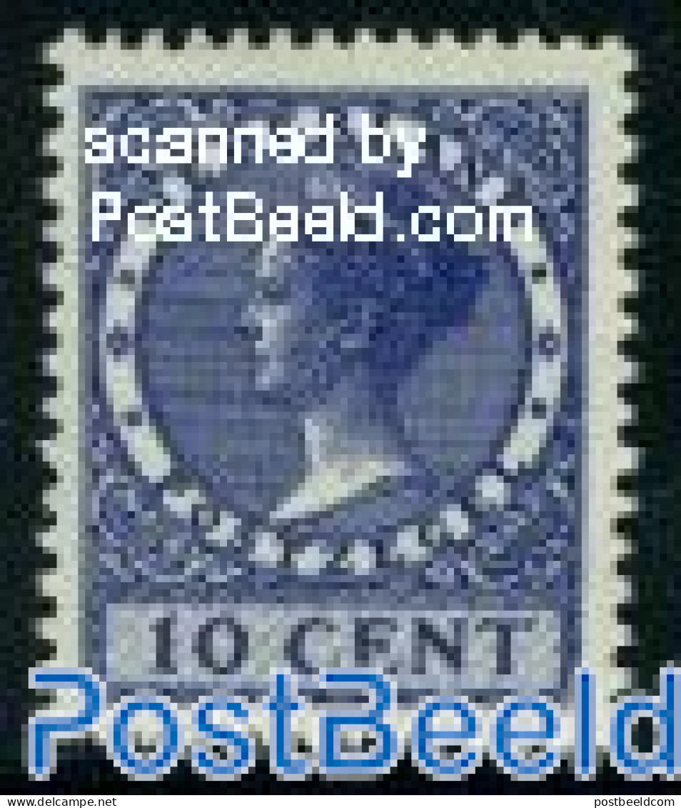 Netherlands 1934 10c, Violet, Perf. 12.75:13.5, Stamp Out Of Set, Mint NH - Ungebraucht
