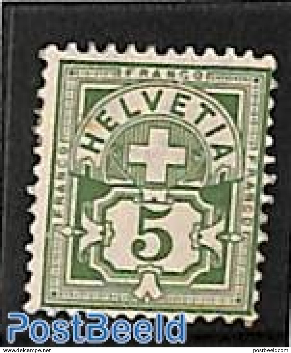 Switzerland 1906 5c. Green, Stamp Out Of Set, Unused (hinged) - Nuovi