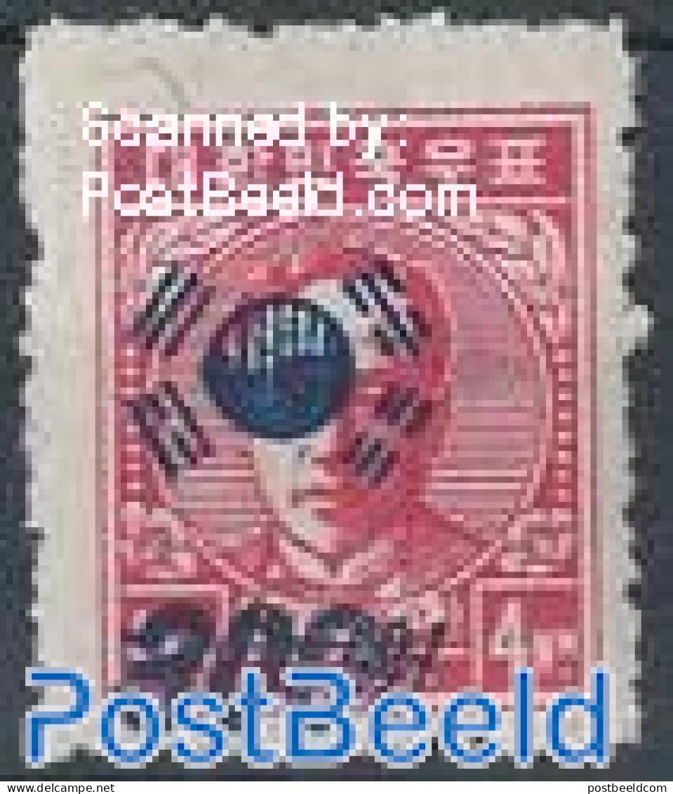 Korea, South 1951 300W On 4W, Stamp Out Of Set, Mint NH - Corea Del Sud