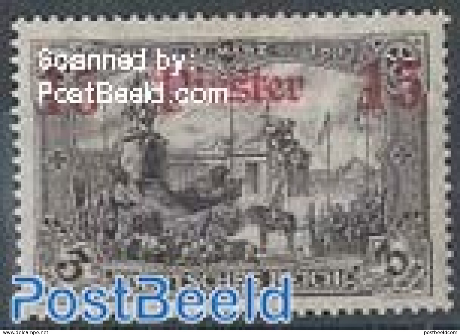 Türkiye 1913 German Post, 15Pia On 3M, Dark Brown Violet, Unused (hinged) - Andere & Zonder Classificatie