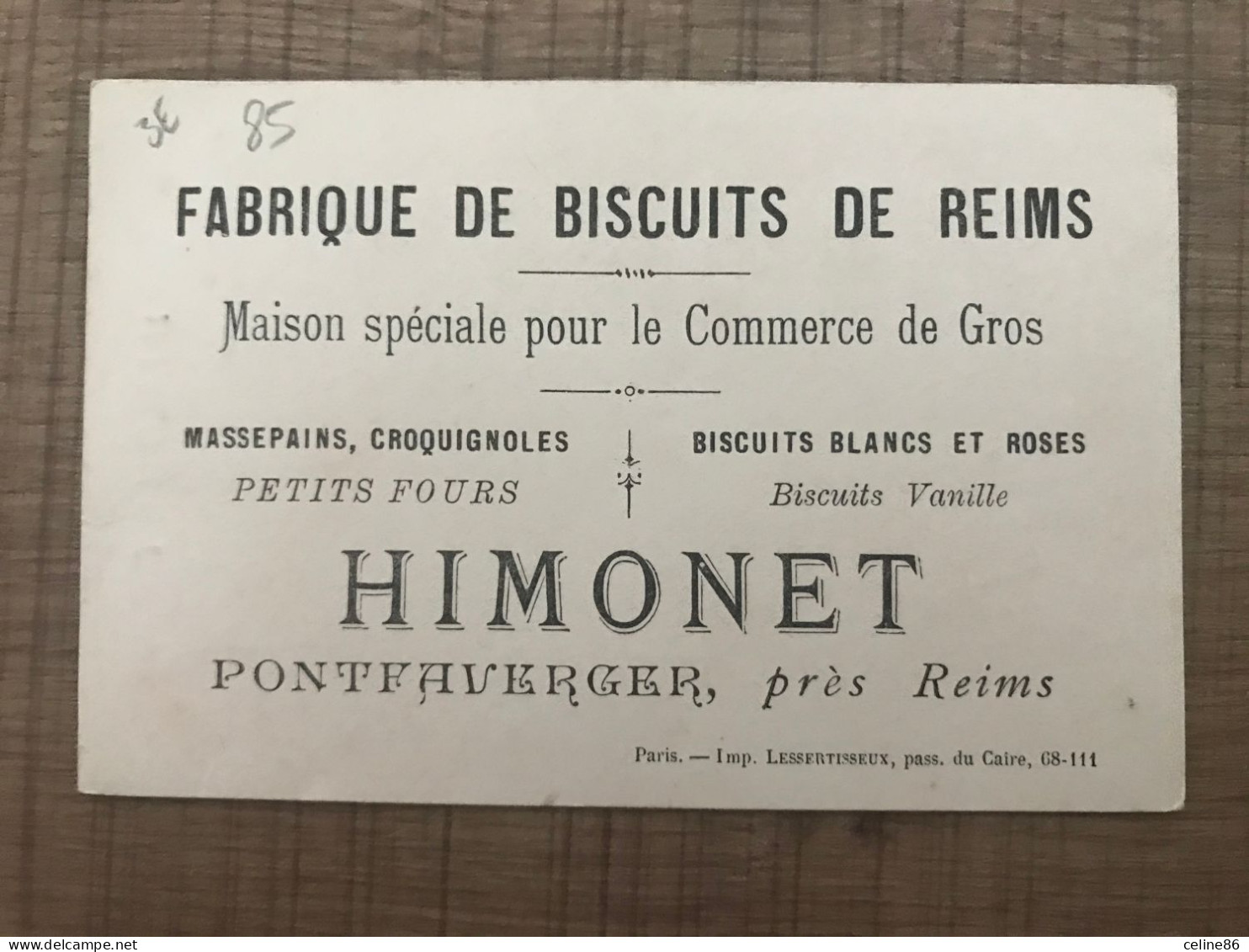 HIMONET Retour De La Pêche Fabrique De Biscuits De Reims - Sonstige & Ohne Zuordnung