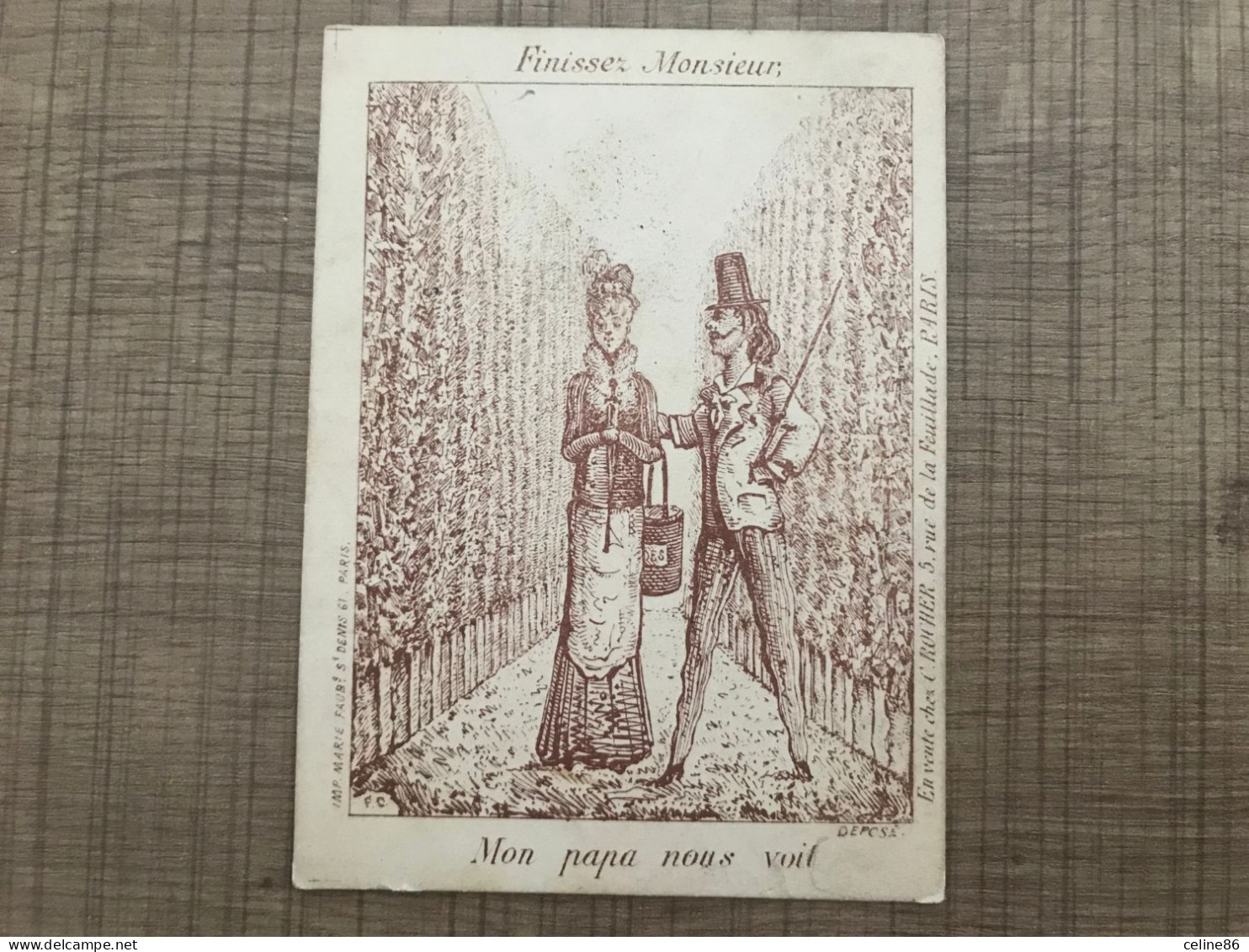 Finissez Monsieur Mon Papa Nous Voit C ROCHER 5 Rue De La Feuillade PARIS - Andere & Zonder Classificatie