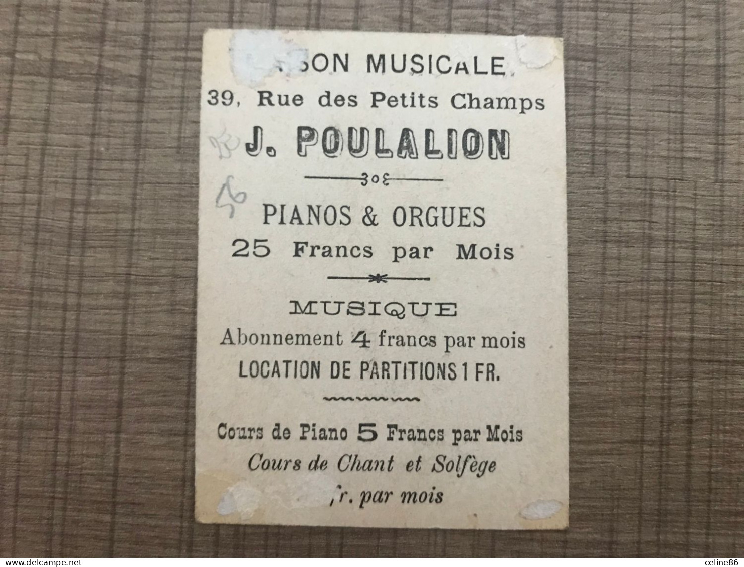 Maison Musicale J. Poulalion - Autres & Non Classés