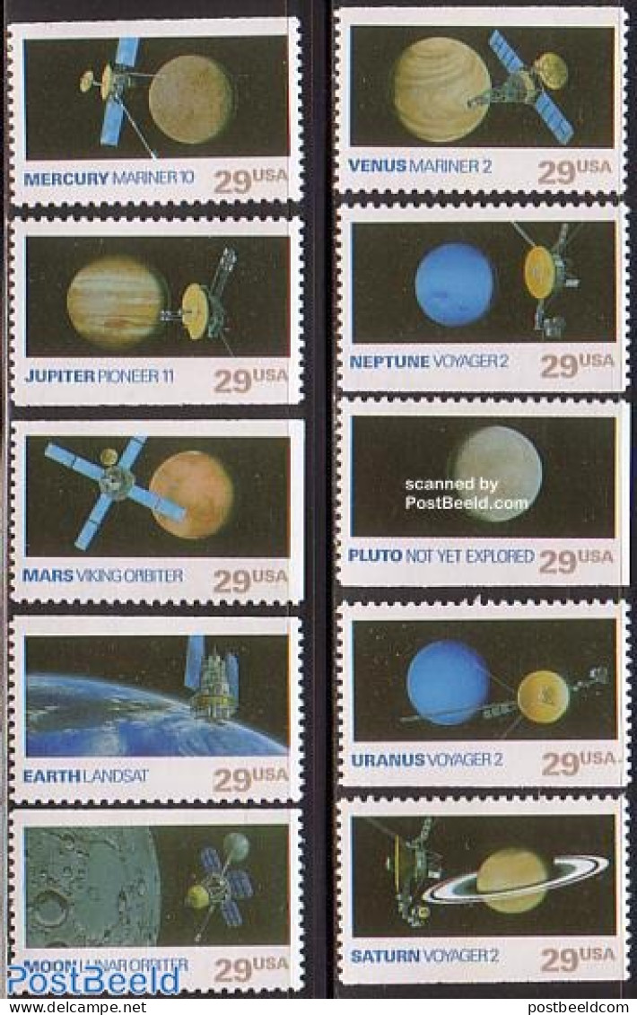 United States Of America 1991 SPACE EXPLORATION 10V, Mint NH, Science - Transport - Astronomy - Space Exploration - Ongebruikt