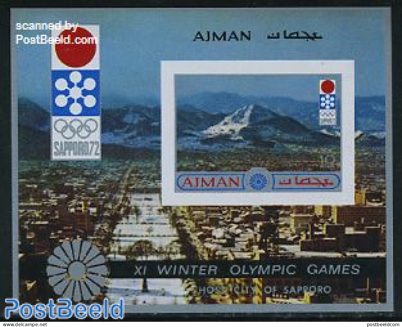 Ajman 1971 Olympic Winter Games S/s Imperforated, Mint NH, Sport - Olympic Winter Games - Ajman