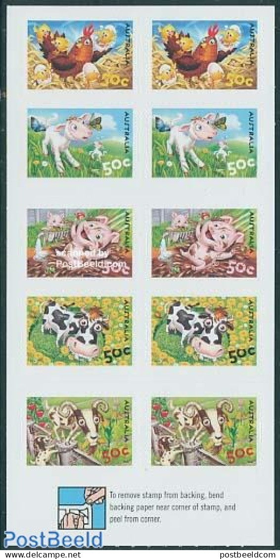 Australia 2005 Farm Animals Booklet, Mint NH, Nature - Animals (others & Mixed) - Butterflies - Cattle - Poultry - Sta.. - Nuevos