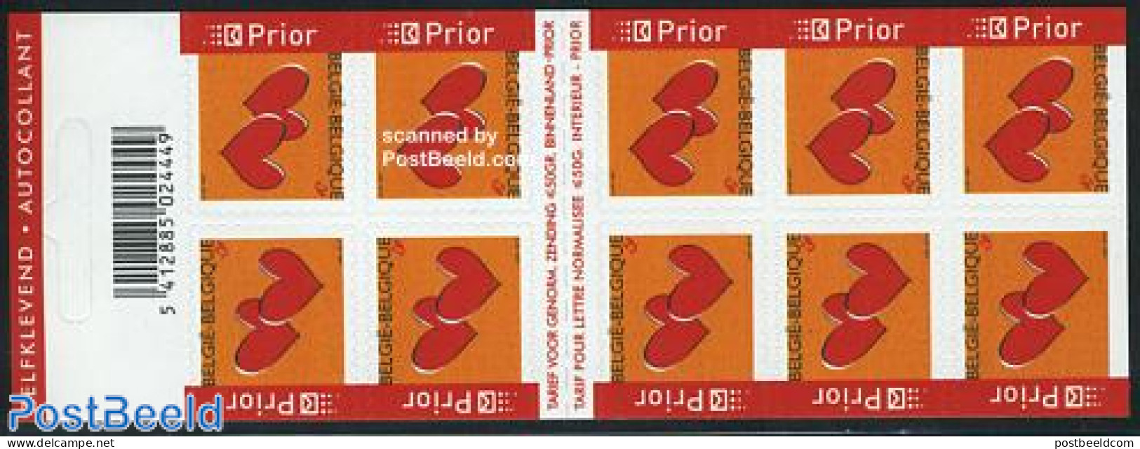 Belgium 2005 Love Foil Booklet, Mint NH, Stamp Booklets - Ongebruikt