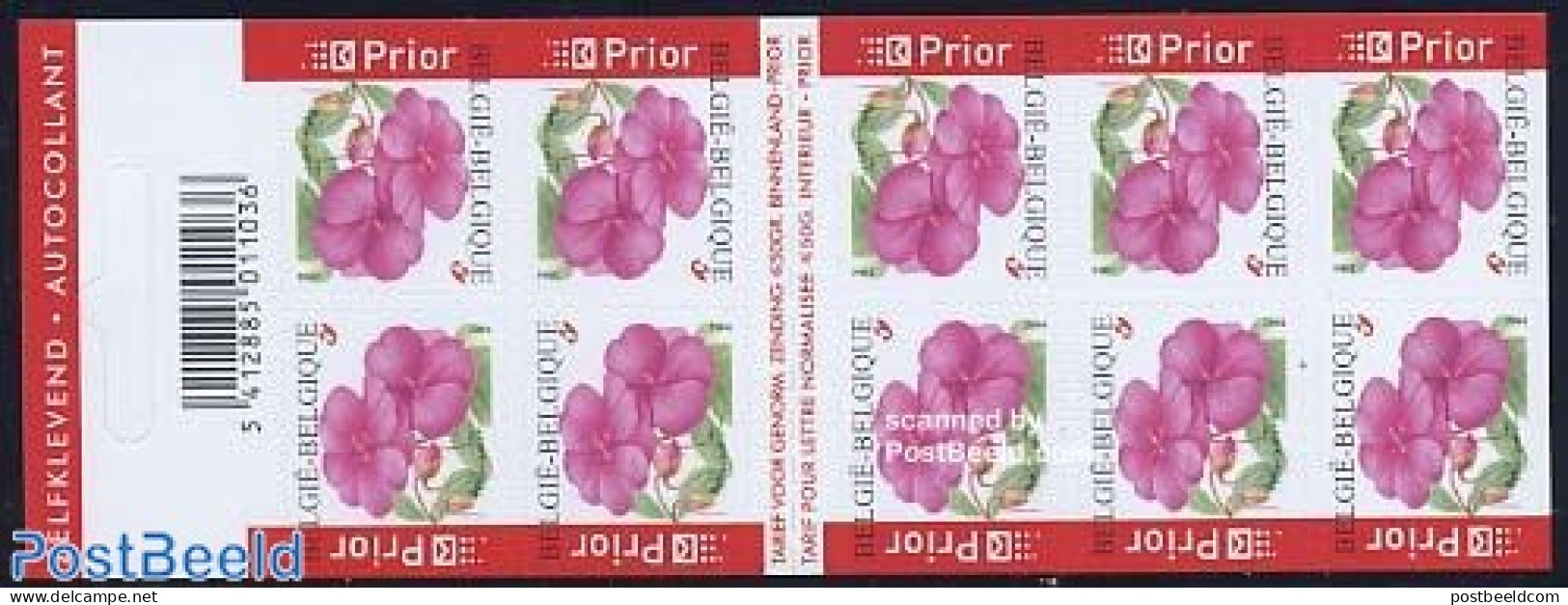 Belgium 2004 Flowers Booklet, Mint NH, Nature - Flowers & Plants - Stamp Booklets - Unused Stamps