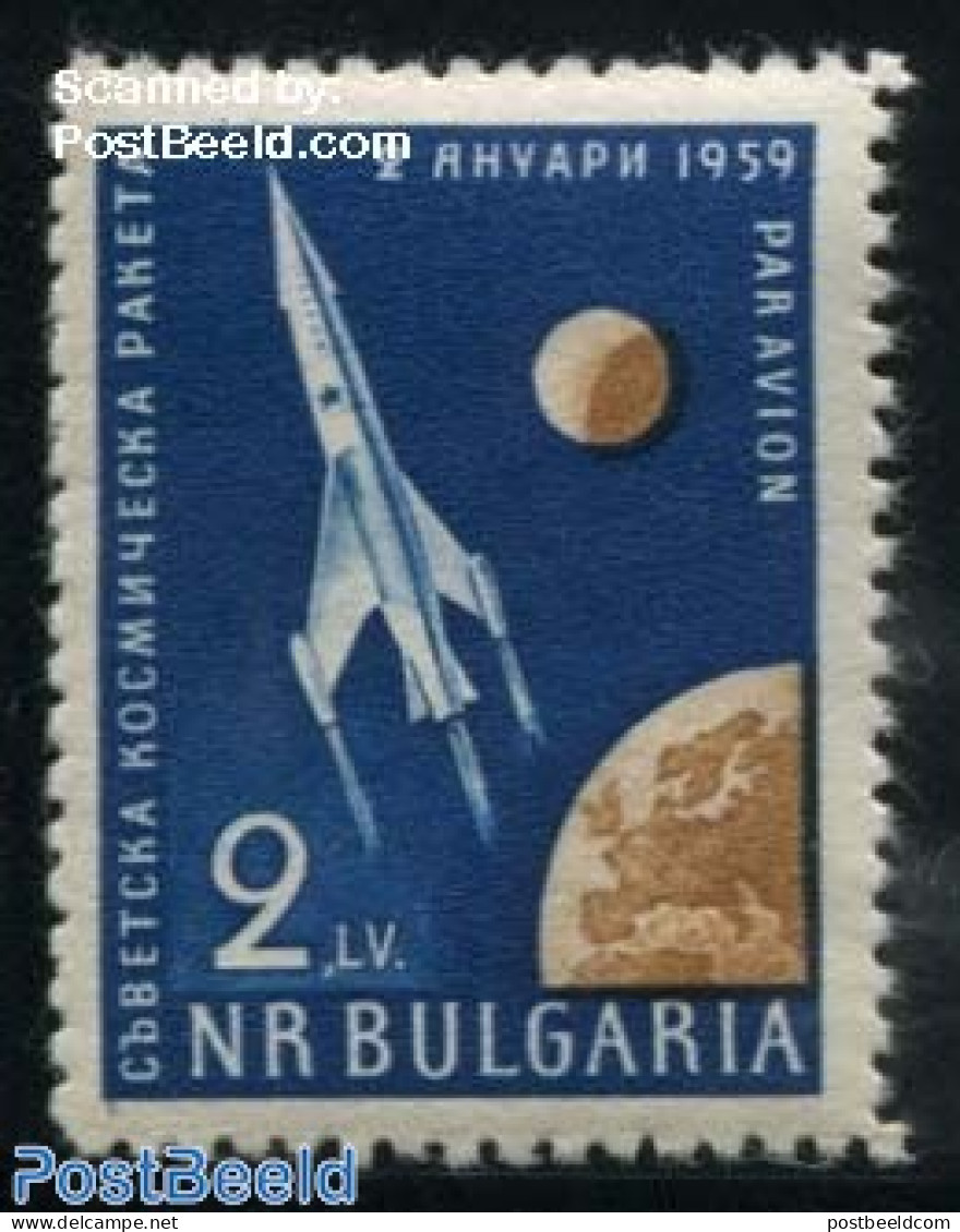 Bulgaria 1959 Moonsonde 1v, Mint NH, Transport - Space Exploration - Nuovi
