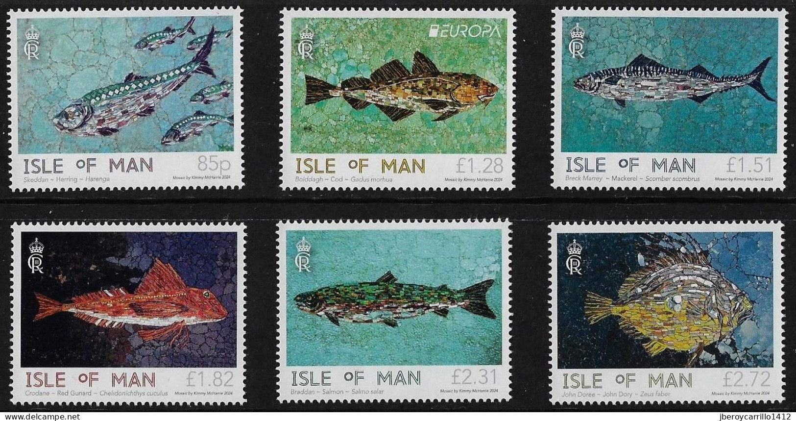 MAN /ISLE Of MAN /INSEL MAN  - EUROPA 2024 -"UNDERWATER FLORA And FAUNA".- COMPLETE SET Of 6 STAMPS - N - 2024