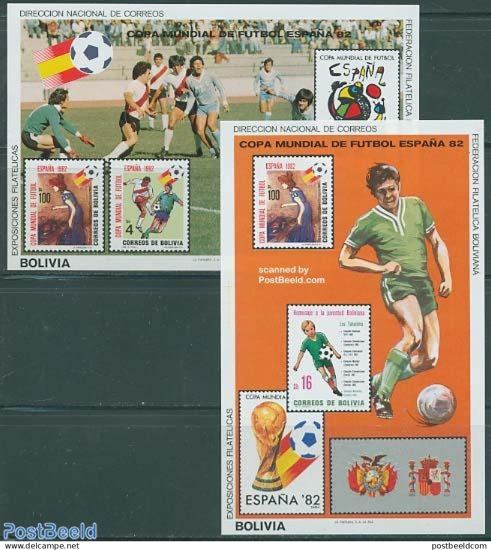Bolivia 1982 World Cup Football 2 S/s, Mint NH, Sport - Football - Bolivia