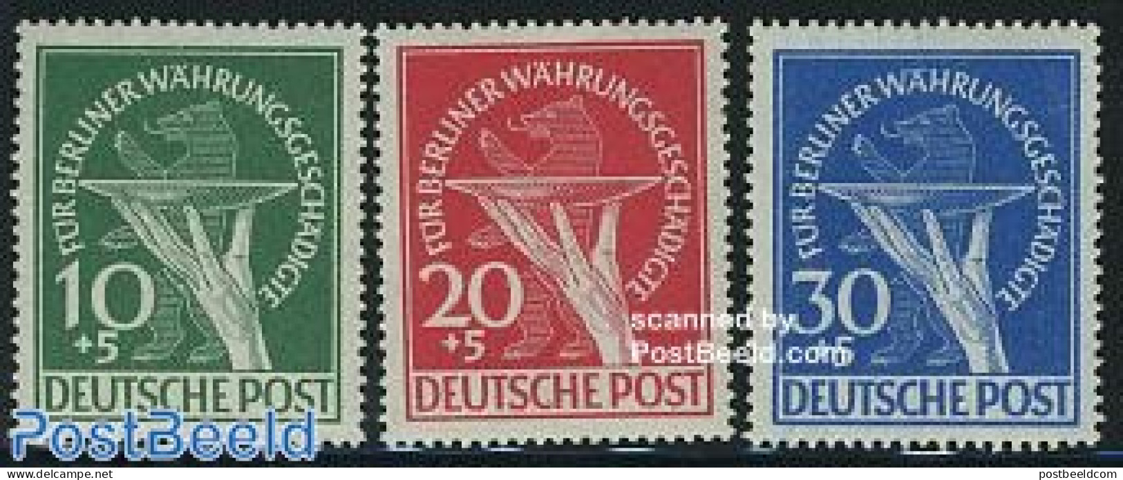 Germany, Berlin 1949 Berlin Fund 3v, Mint NH - Ongebruikt