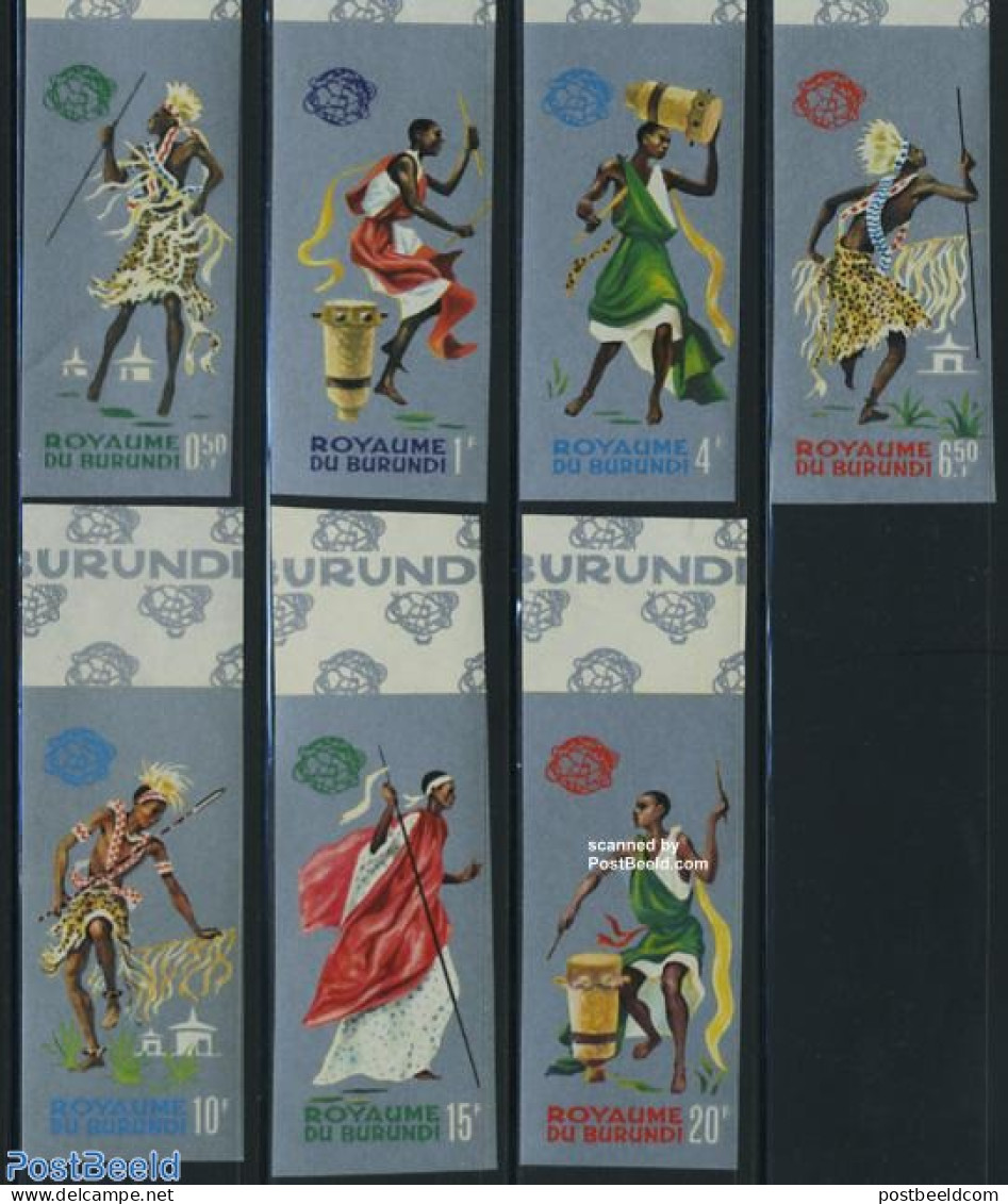 Burundi 1965 New York Expo 7v Imperforated, Mint NH, Performance Art - Various - Dance & Ballet - Music - Costumes - F.. - Danse