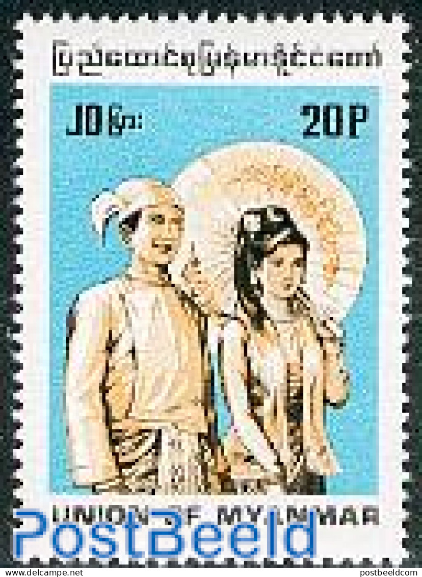 Myanmar/Burma 1991 Definitive 1v (Union Of Myanmar), Mint NH, Various - Costumes - Kostums