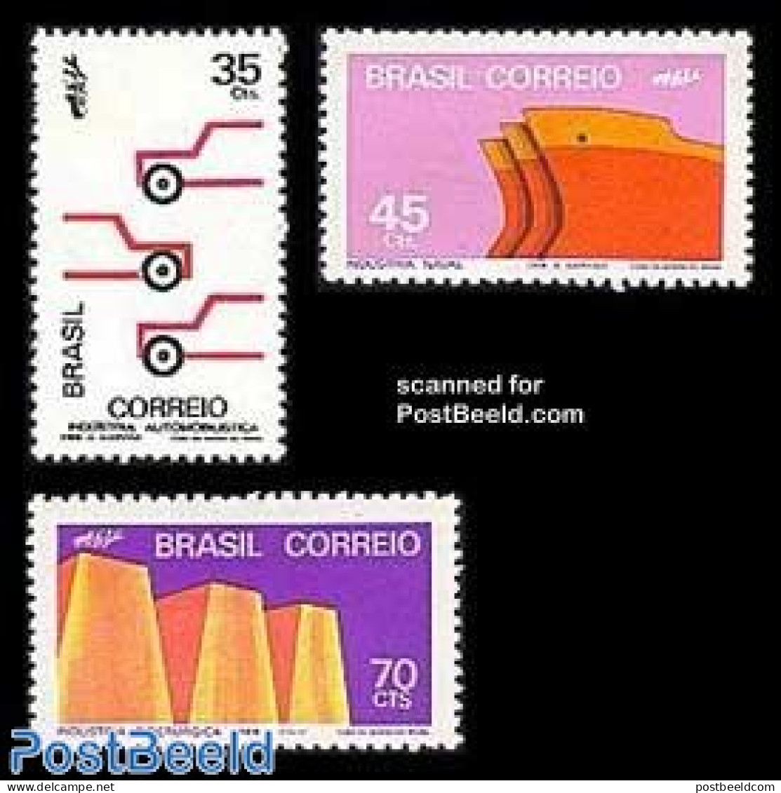 Brazil 1972 National Industry 3v, Mint NH, Transport - Various - Automobiles - Ships And Boats - Industry - Ungebraucht