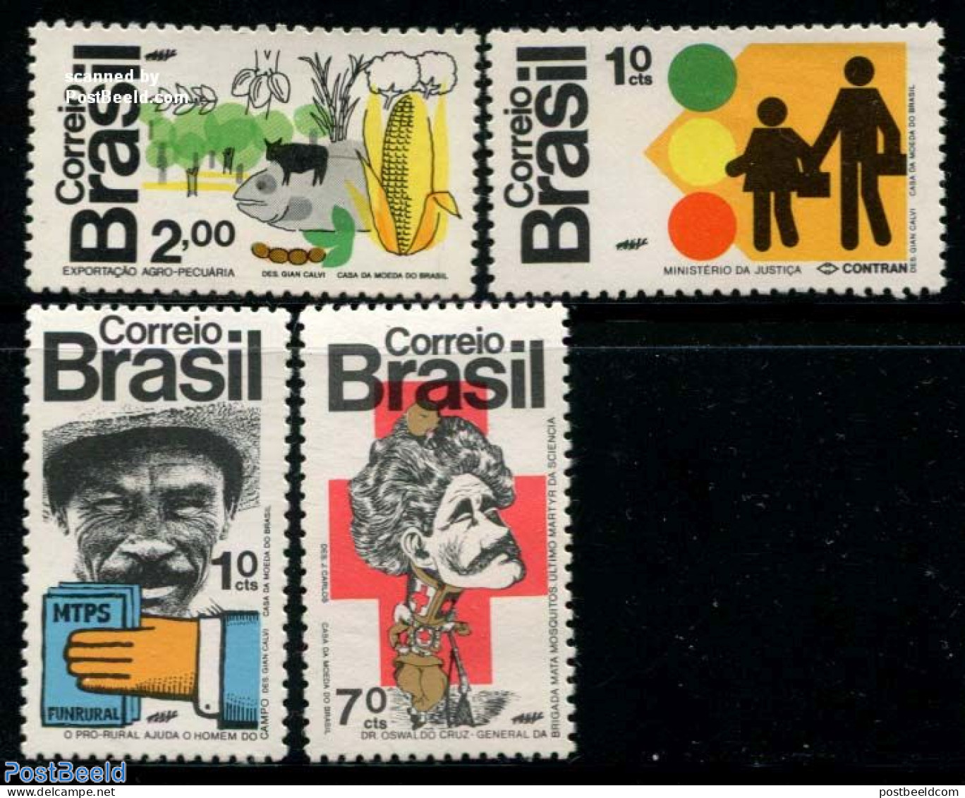 Brazil 1972 Country & People 4v, Mint NH, Various - Agriculture - Export & Trade - Nuovi