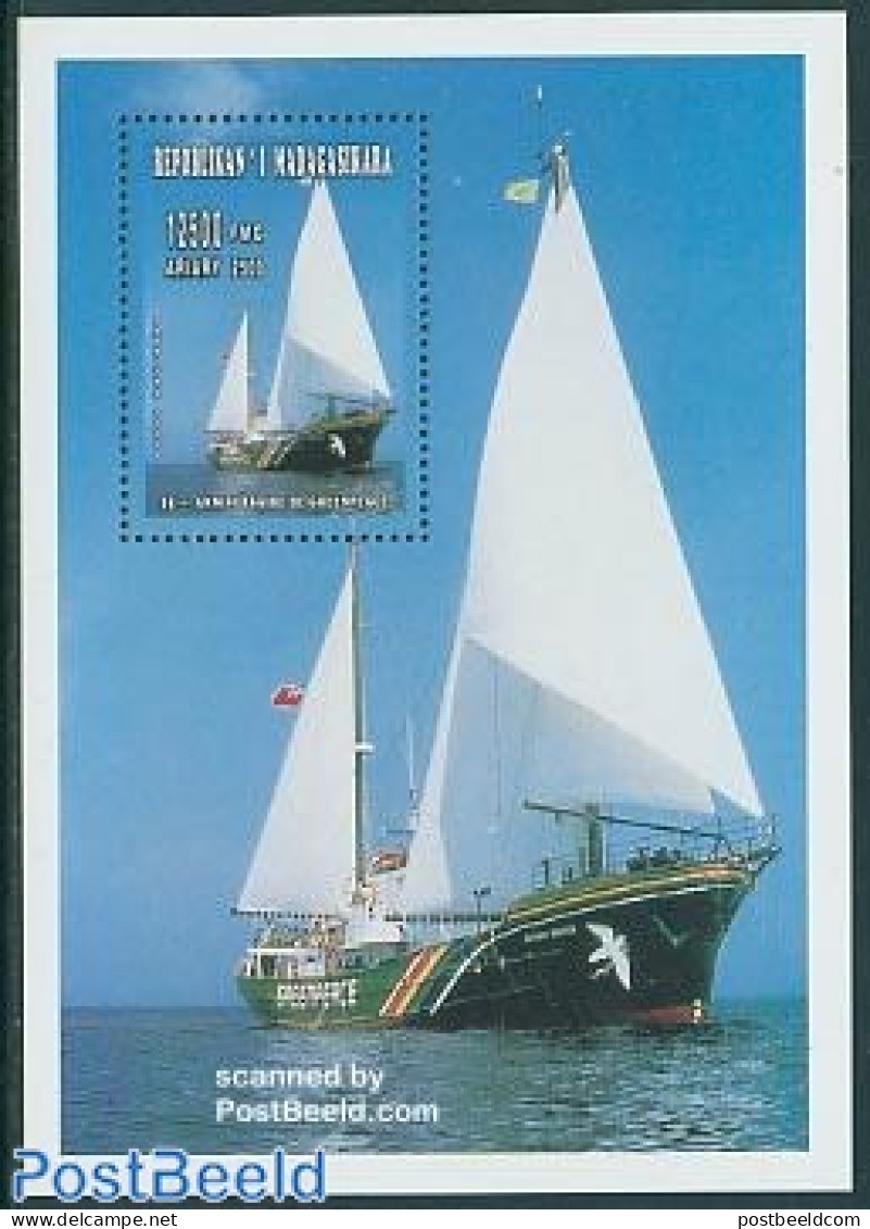 Madagascar 1996 Greenpeace S/s, Mint NH, Nature - Transport - Greenpeace - Ships And Boats - Environment & Climate Protection