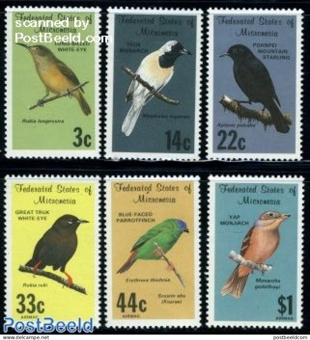 Micronesia 1988 Birds 6v, Mint NH, Nature - Birds - Micronésie