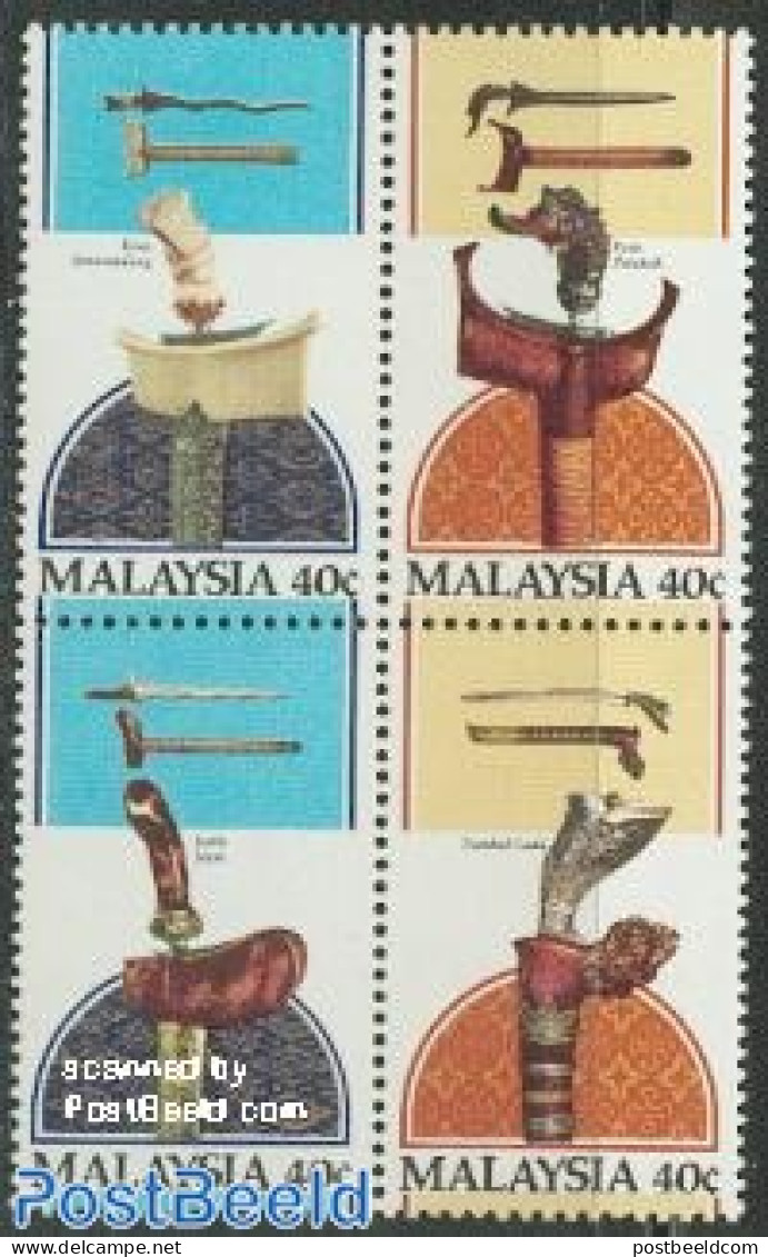 Malaysia 1984 Weapons 4v [+], Mint NH, Various - Weapons - Unclassified