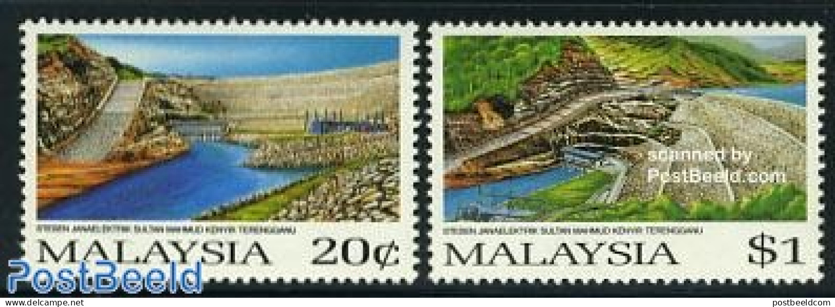 Malaysia 1987 Saltan Mahmud Dam 2v, Mint NH, Nature - Water, Dams & Falls - Sonstige & Ohne Zuordnung