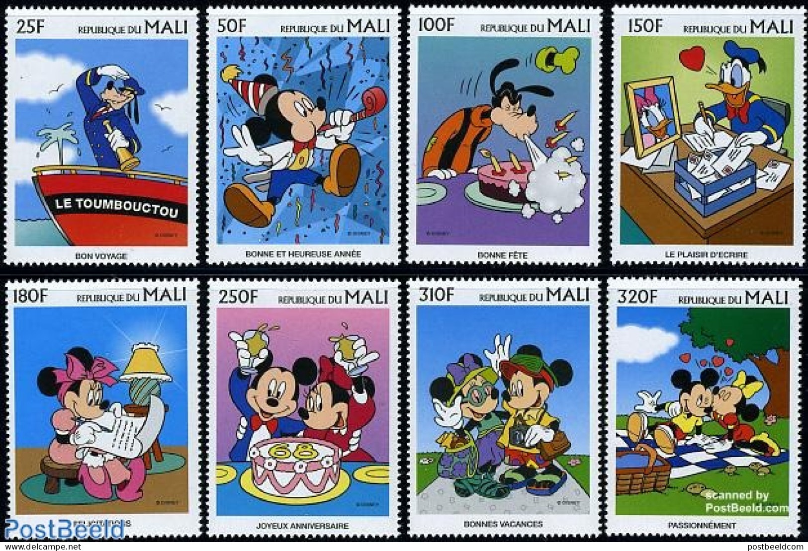 Mali 1997 Disney 8v, Mint NH, Art - Disney - Disney