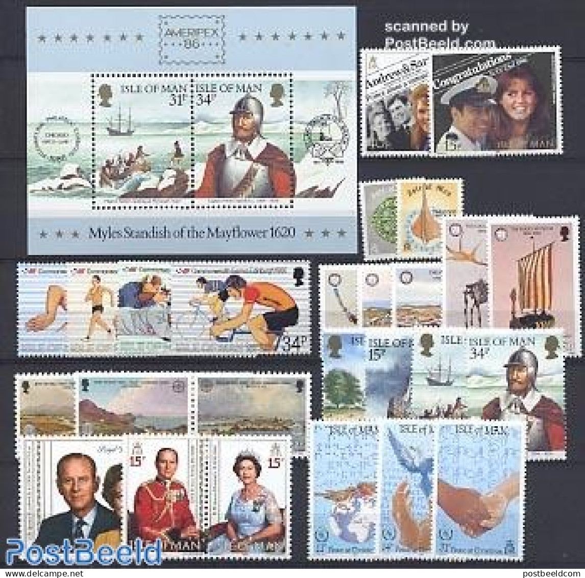 Isle Of Man 1986 Yearset 1986 (27v+1s/s), Mint NH, Various - Yearsets (by Country) - Non Classés