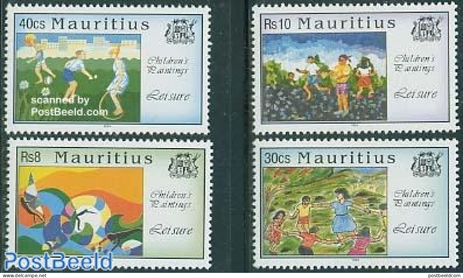 Mauritius 1994 Children Paintings 4v, Mint NH, Art - Children Drawings - Mauritius (1968-...)