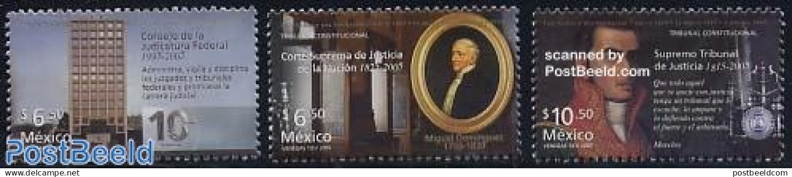 Mexico 2005 Justice 3v, Mint NH, Various - Justice - Mexico