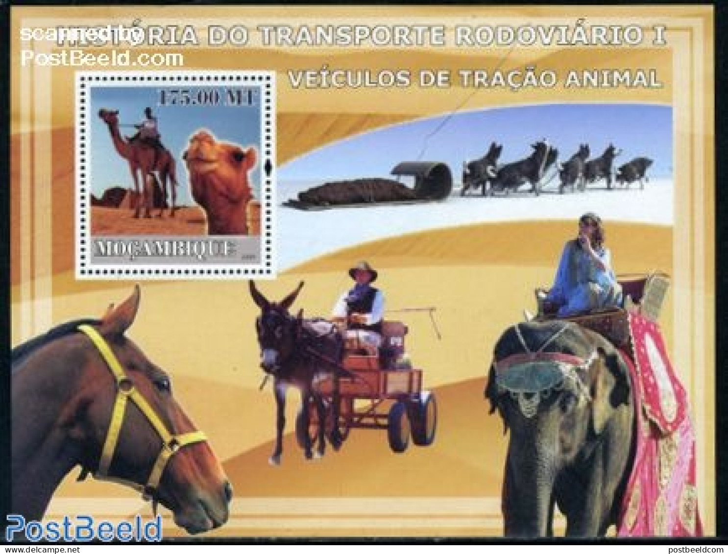 Mozambique 2009 Transports S/s, Mint NH, Nature - Camels - Mozambique