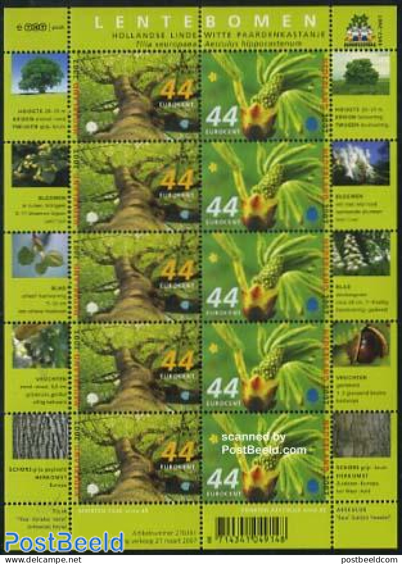 Netherlands 2007 Trees In Spring M/s (with 5 Sets), Mint NH, Nature - Trees & Forests - Ongebruikt