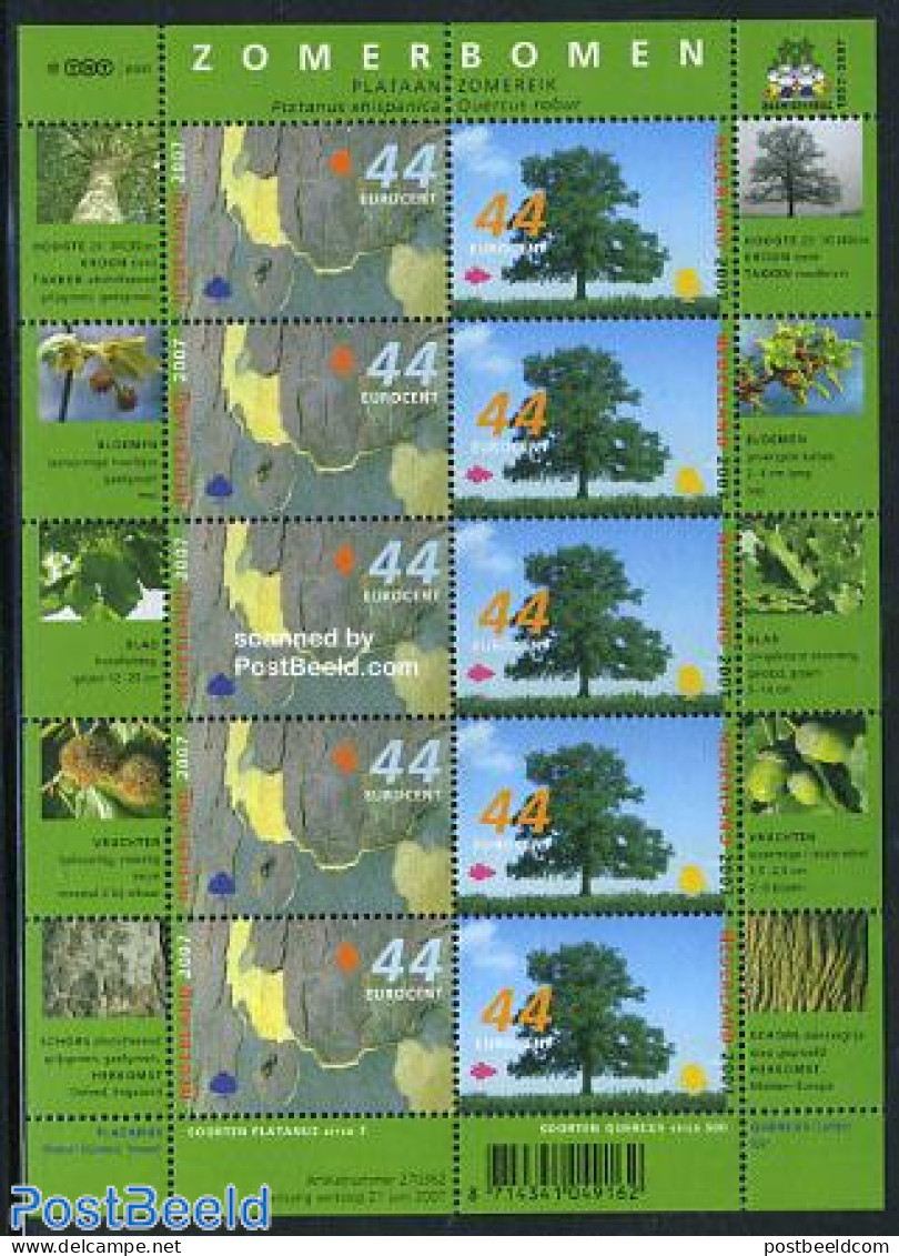 Netherlands 2007 Trees In Summer M/s, Mint NH, Nature - Trees & Forests - Neufs