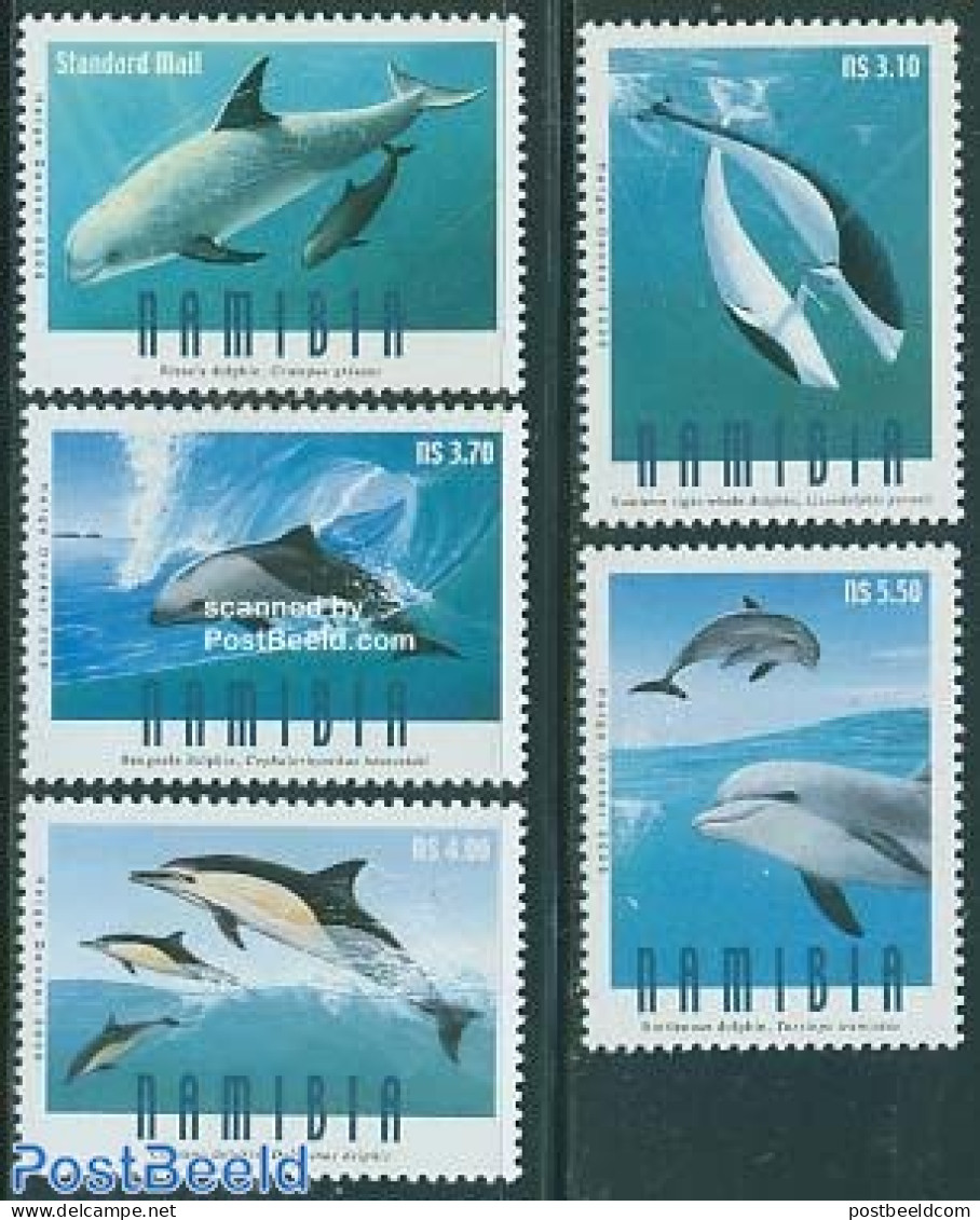 Namibia 2006 Dolphins 5v, Mint NH, Nature - Sea Mammals - Namibië (1990- ...)