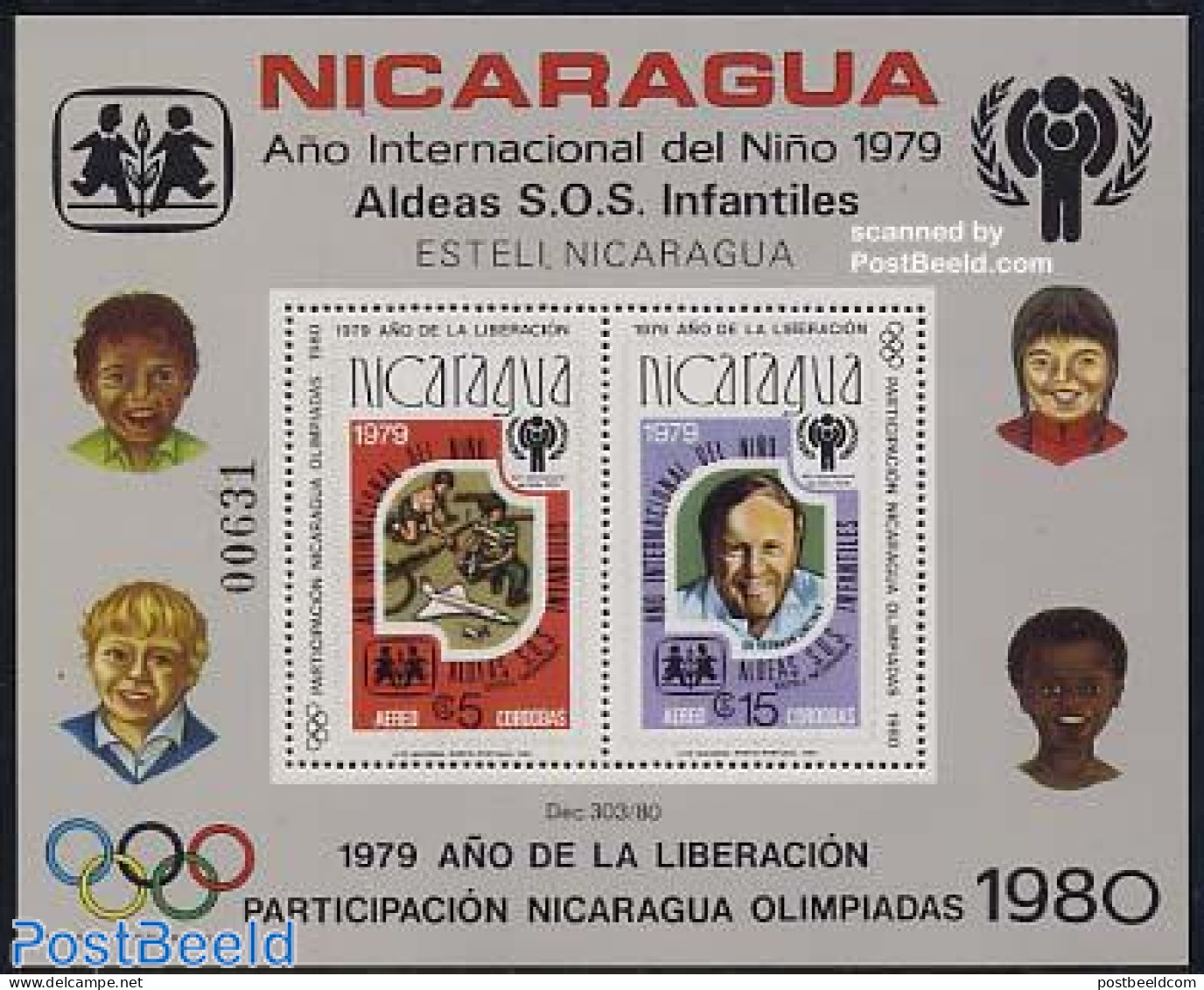 Nicaragua 1980 Olympic Games S/s, Mint NH, Sport - Various - Olympic Games - Year Of The Child 1979 - Nicaragua
