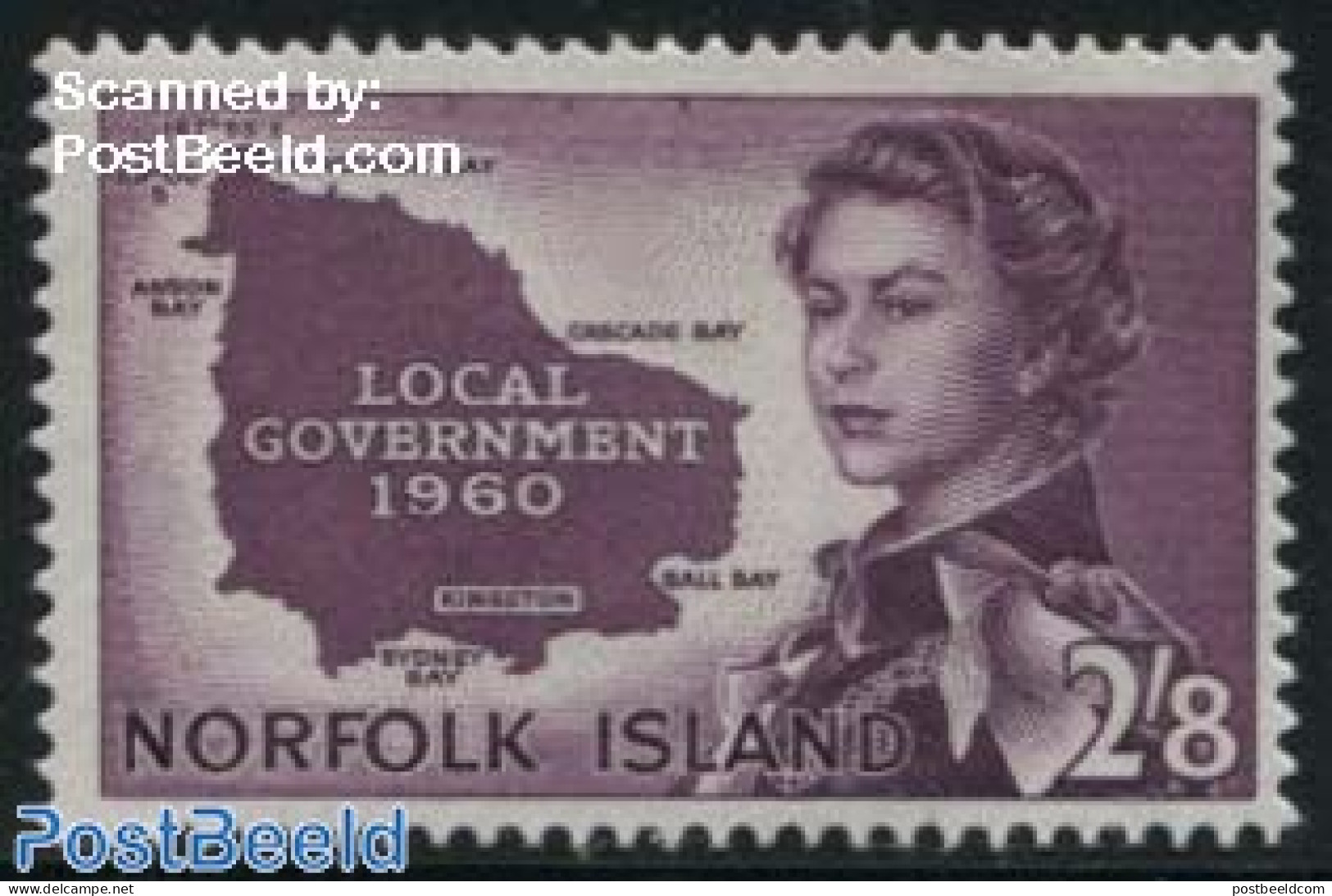Norfolk Island 1960 Local Government 1v, Unused (hinged), Various - Maps - Géographie